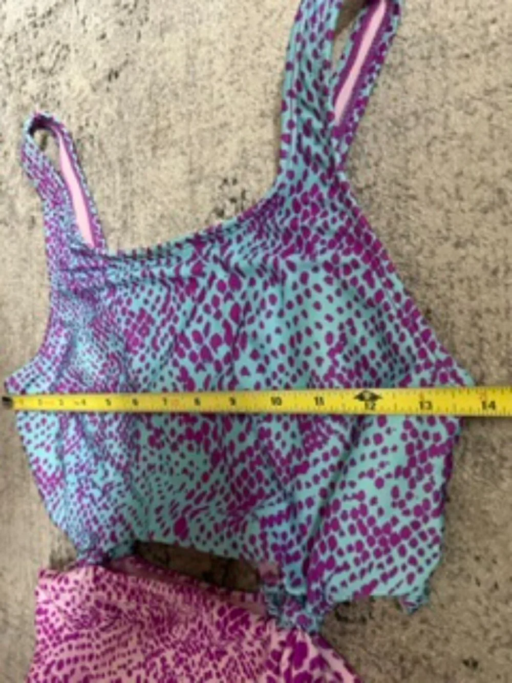 🧡3/$15 More Than Magic Pink Purple Snake-Print One-Piece Swimsuit XL (14/16)